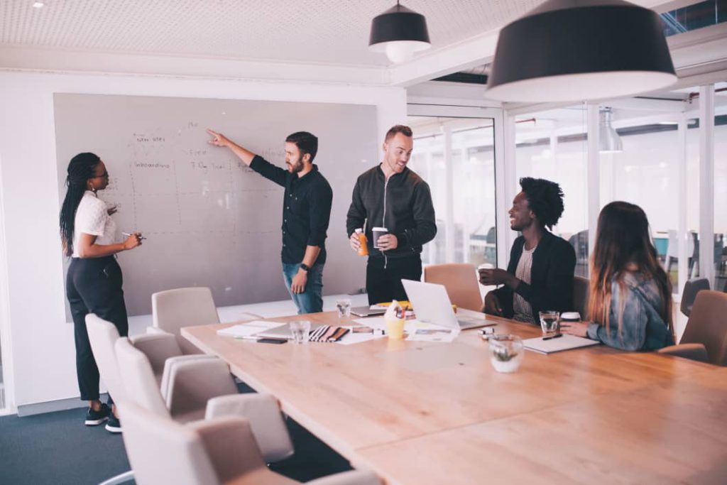 Start-up office meeting board room business, office, creative, group, desk, meeting, collaboration, students, boardroom, mixed race