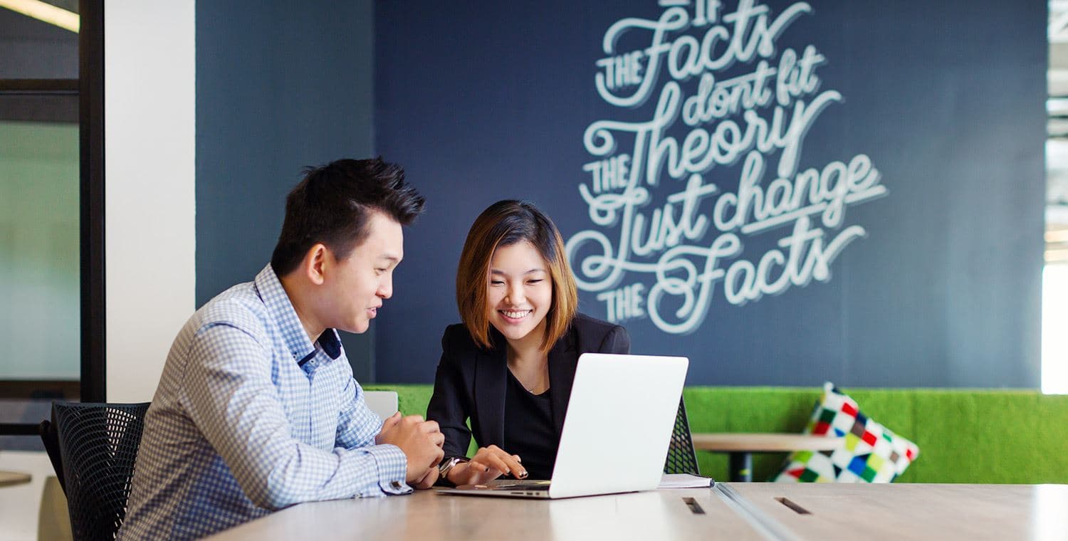 personal workspace at a coworking space