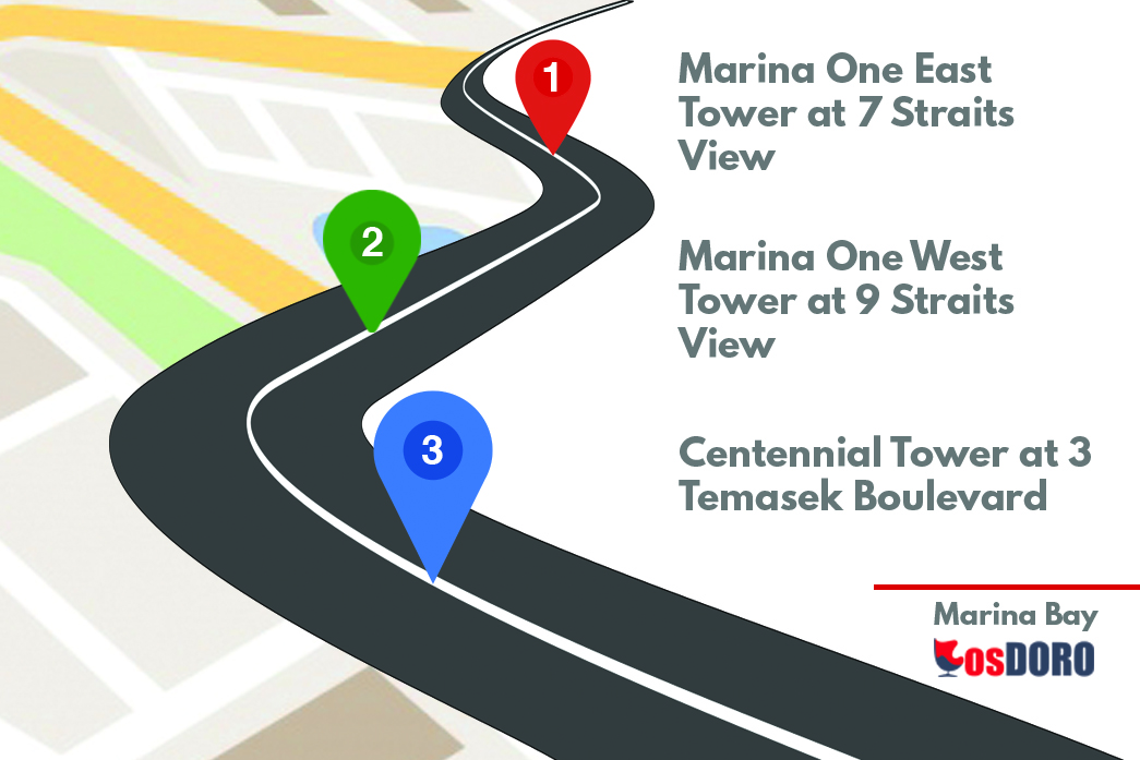Map of Marina Bay Coworking Spaces - Straits View and Temasek Blvd