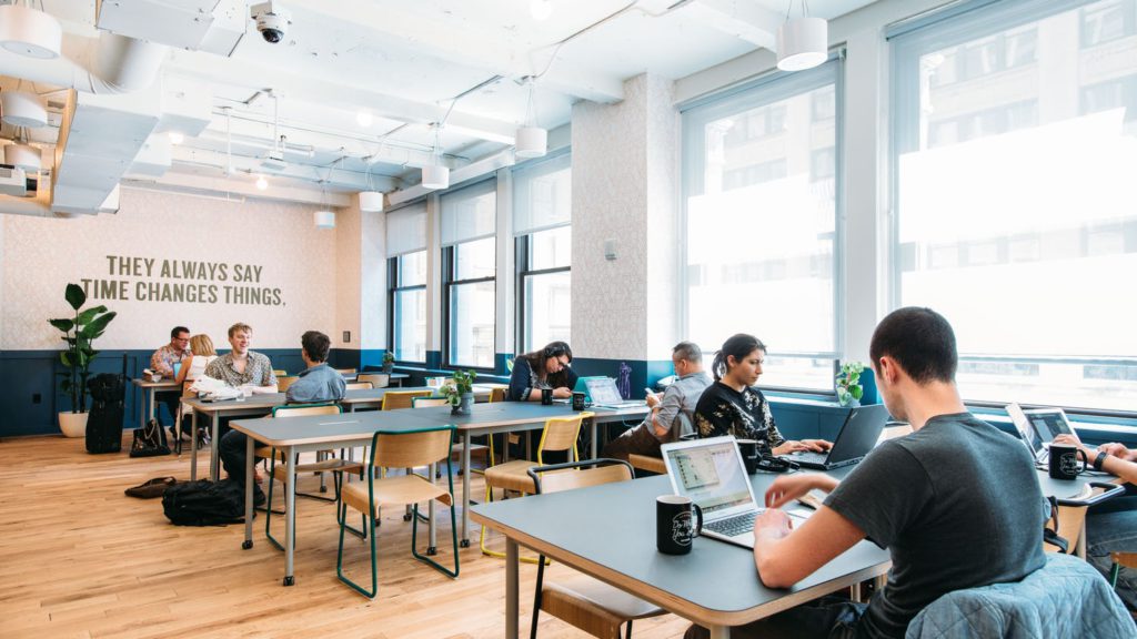 WeWork hot desk